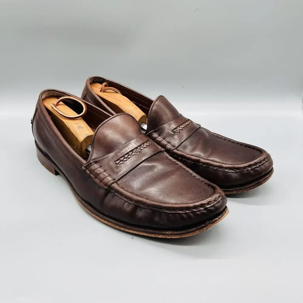 Cole Haan Shoes Mens 13 Brown Leather Penny Loafers Slip On Dress Classic Casual